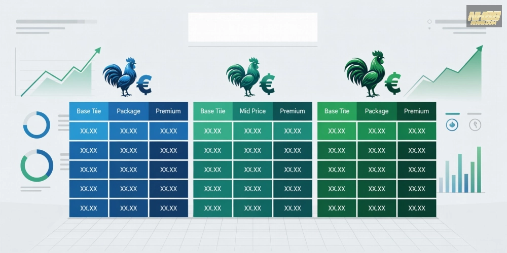 Bảng giá chi tiết các gói cá cược đá gà trên NH88 năm 2025