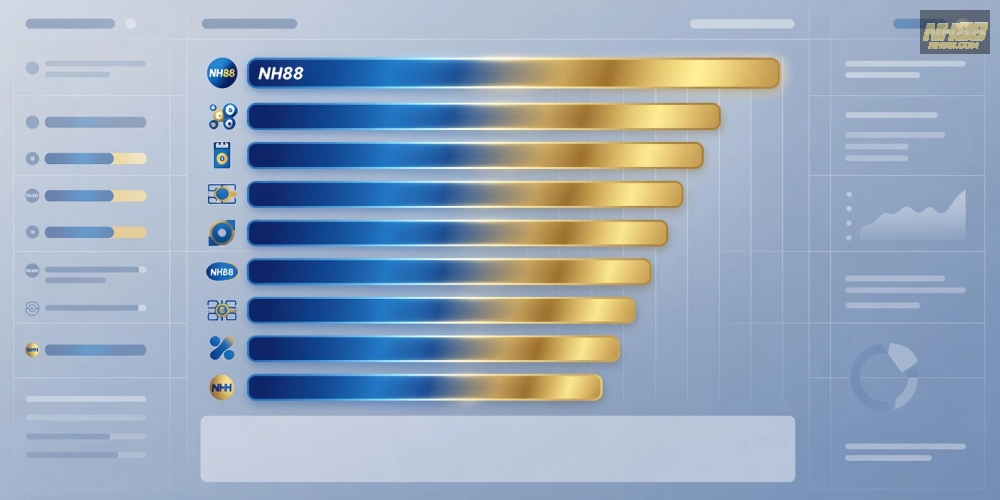 Bảng xếp hạng top nhà cái xổ số uy tín năm 2025 với NH88 ở vị trí hàng đầu và các lựa chọn thay thế.