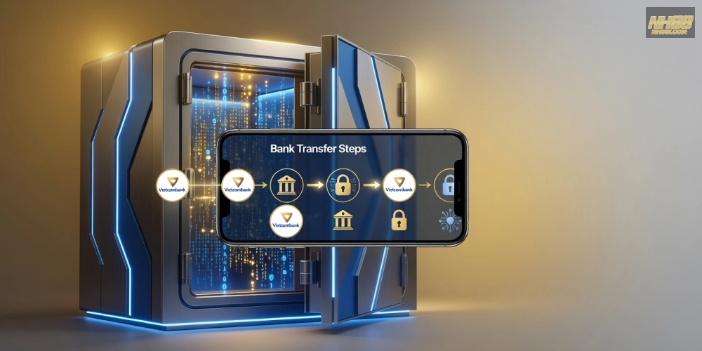 Hình ảnh hướng dẫn nạp tiền NH88 qua ứng dụng ngân hàng di động