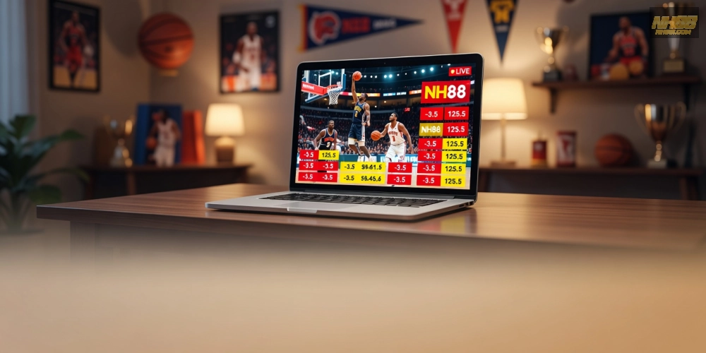 Giao diện cá cược trực tiếp nh88 với các trận đấu thể thao sôi động và tỷ lệ odds cập nhật
