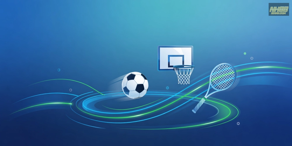 Hình minh họa khái niệm trò chơi thể thao trên nền tảng NH88 với các môn phổ biến