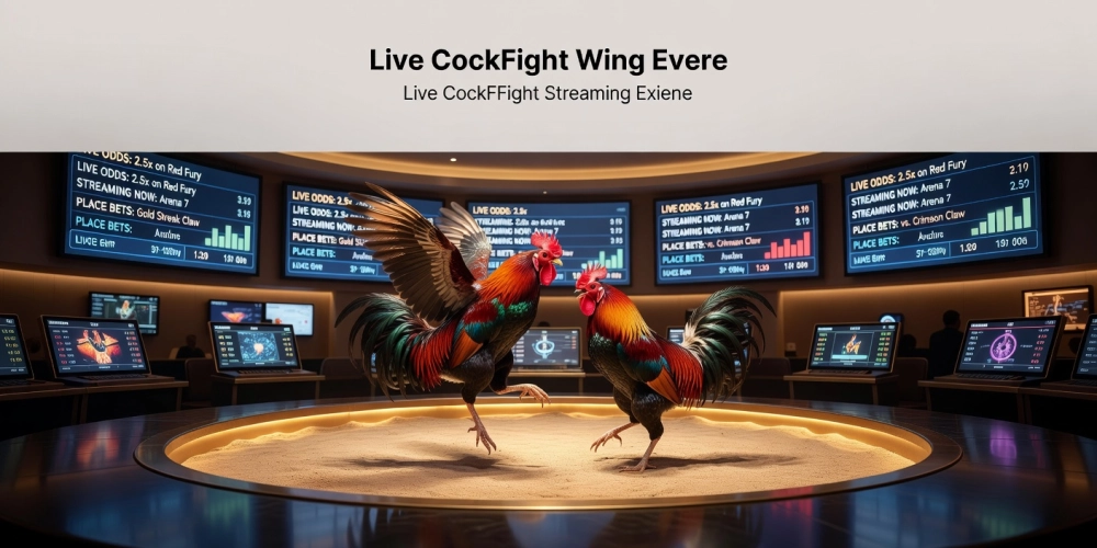 Khái niệm trực tiếp đá gà casino nh88 được minh họa qua hình ảnh trường gà hiện đại và màn hình phát sóng